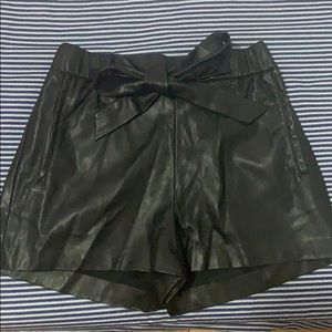 Zara faux leather shorts